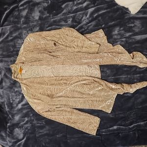 Long sleeve animal print blouse